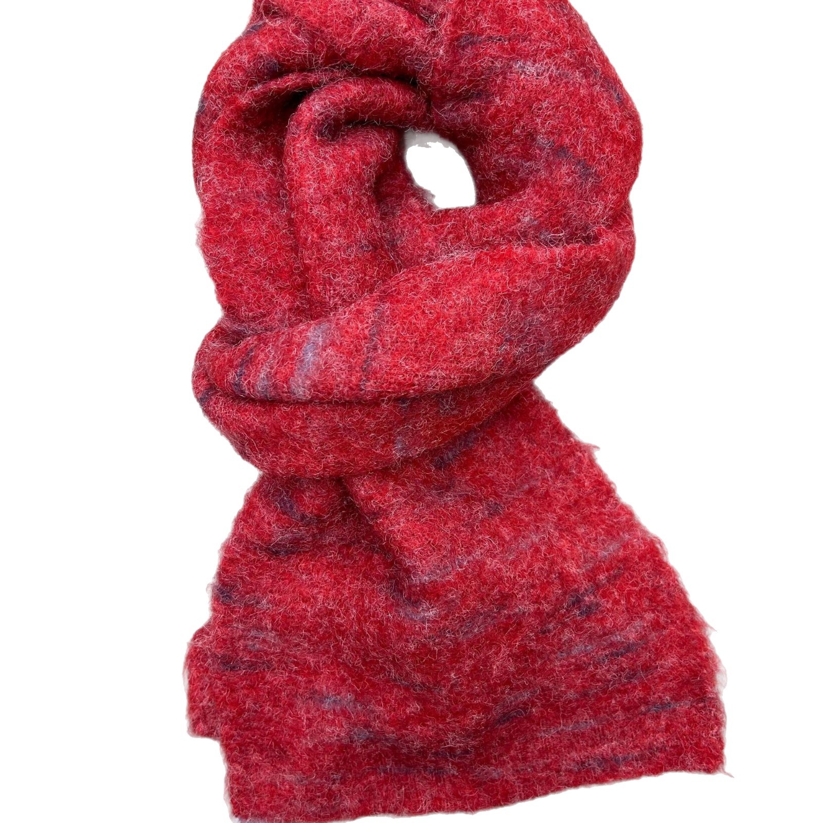 Brushed and textured dopamine pink scarf for women, winter soft and glutinous, ins style, Korean high-end knitted warm wrap Item Picture