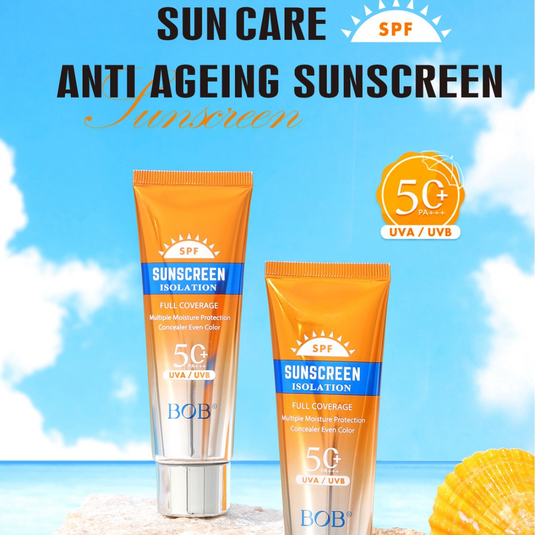 跨境bob防晒霜面部隔离防紫外线