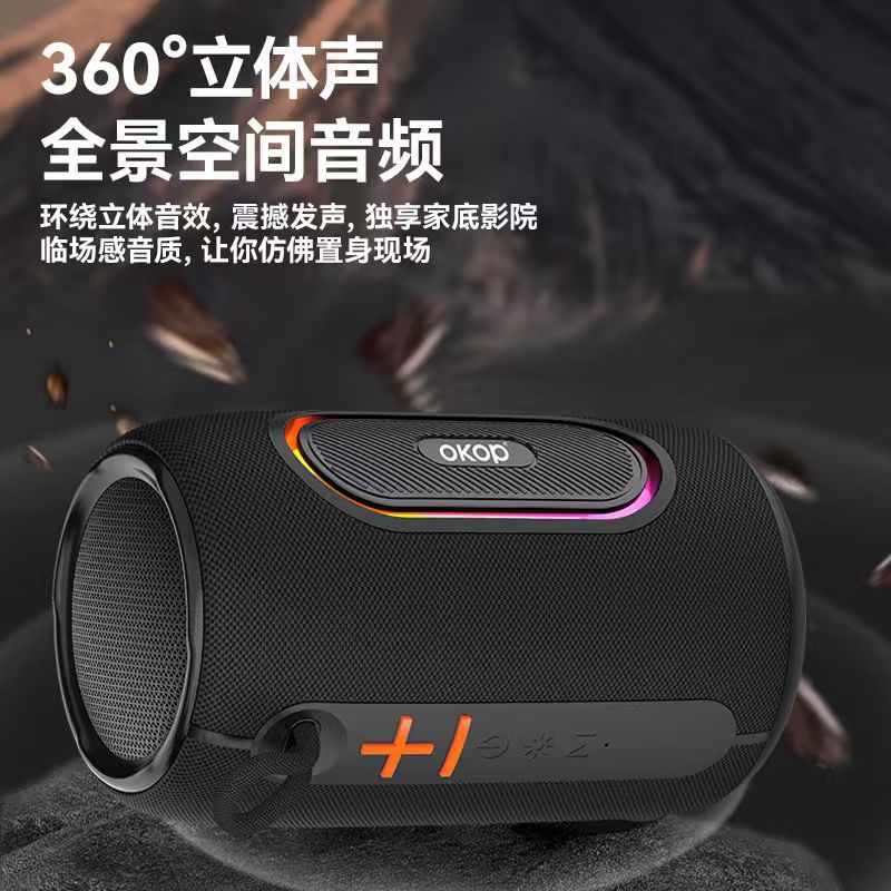 592 Wireless Bluetooth speaker, outdoor portable RGB subwoofer, Home desktop card slot speaker, home mini Cross-border Application Scenario