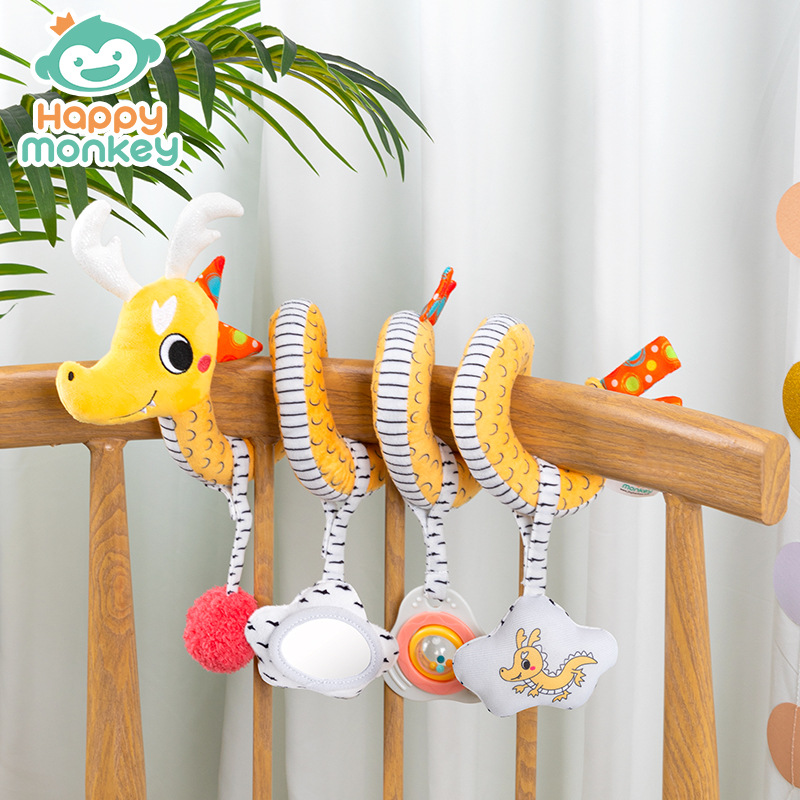 Happy monkey Dragon Baby Bed, Bed bell, bed hanging toy, baby stroller, hanging piece, decoration, rattle details Picture