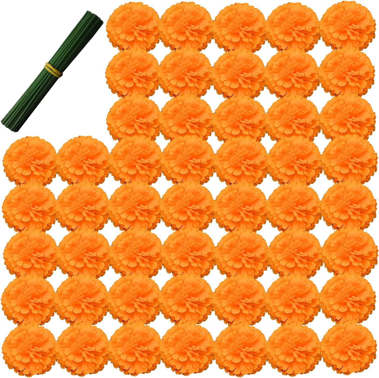 跨境仿真花朵万寿菊套装丁香康乃馨DIY节庆鬼节万圣节装饰假花厂