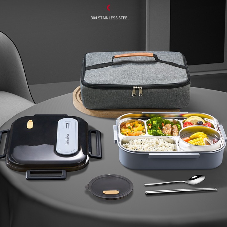 Food-grade oversized lunch box, microwave-safe 316 stainless steel lunch box for work, student insulated and sealed box