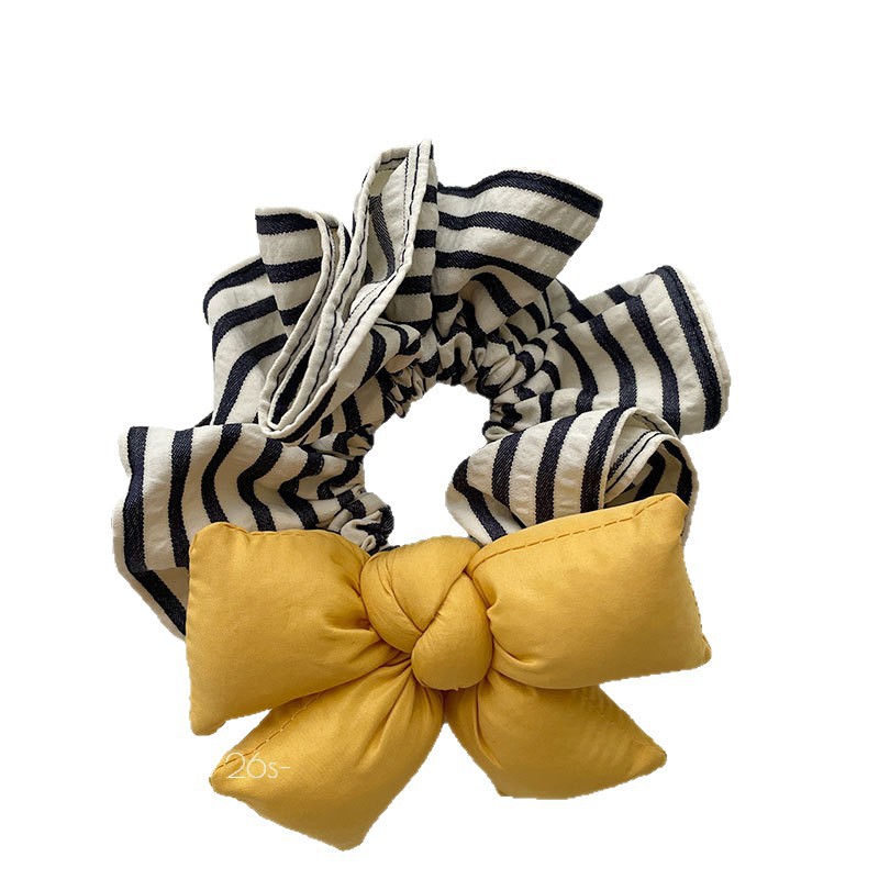 Encaje encaje tartan mariposa colón anillo versión coreana suave chica baja cola de caballo anillo de pelo lánguida flácida cabeza cuerda mujer Item Picture