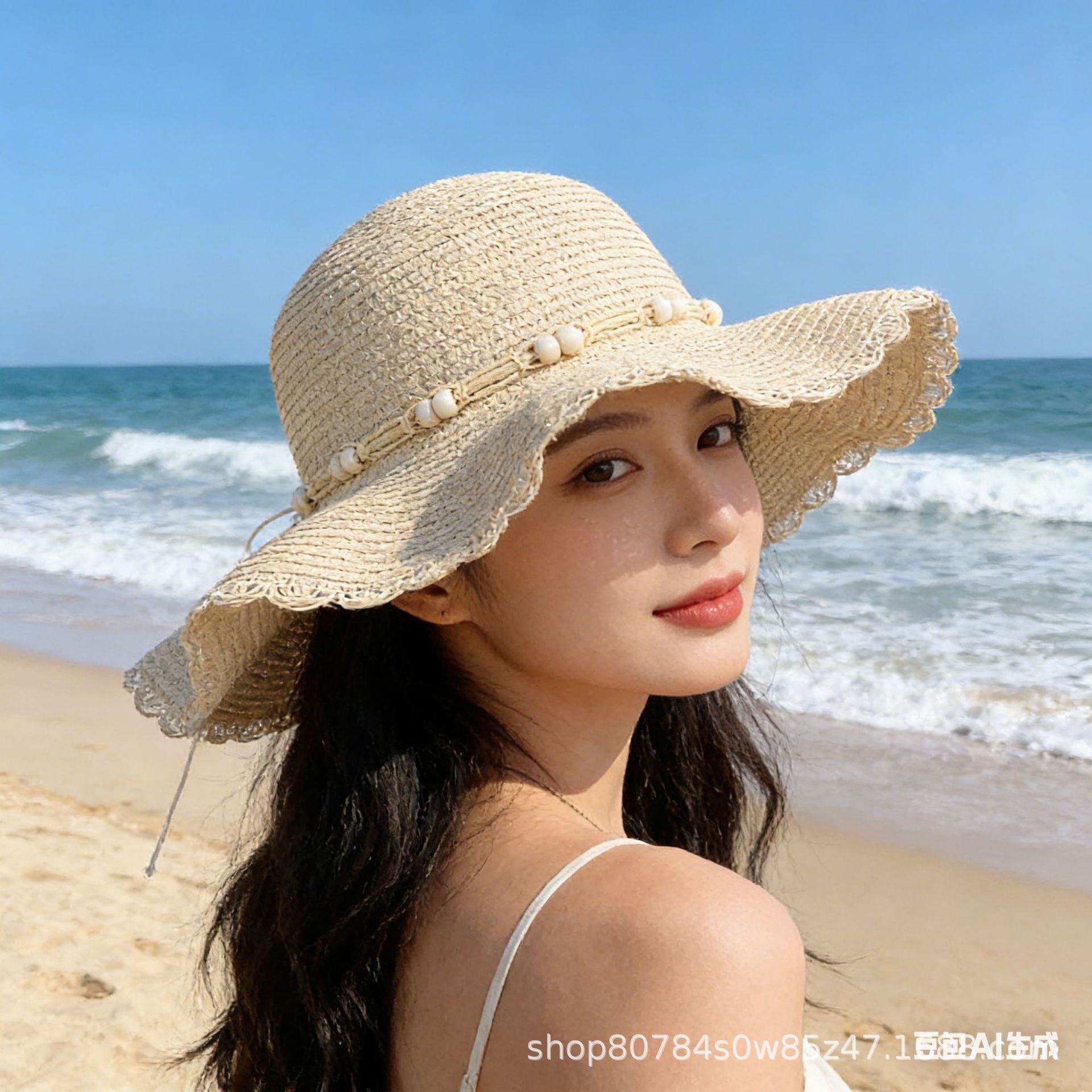 帽子/棒球帽/草帽/遮阳帽/小麦秸秆草帽细节图