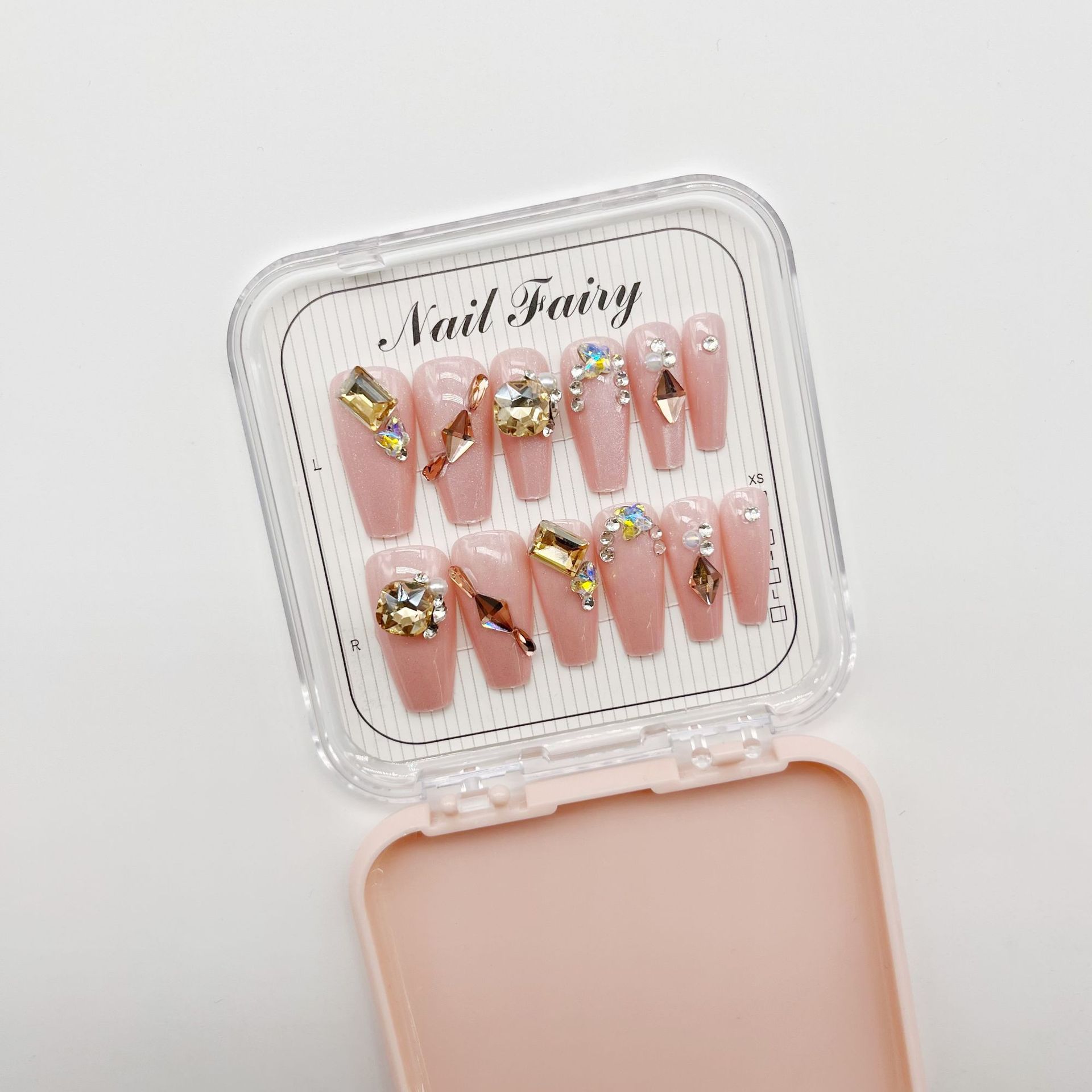 Wholesale of wearable nail pads, cat's eye dot diamond nail stickers, pure and hot girl nail stickers details Picture