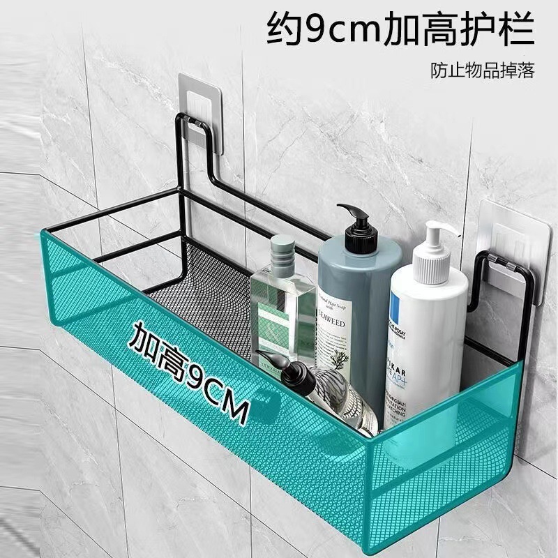 Wall-mounted storage racks for bathrooms, toilets, showers, washrooms and kitchens without the need for drilling Specification image