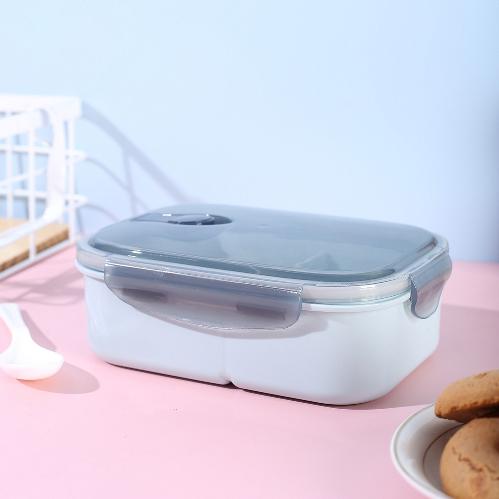 成箱批发万福900ml抗菌塑料饭盒午餐盒便当盒微波炉饭盒一件代发产品图