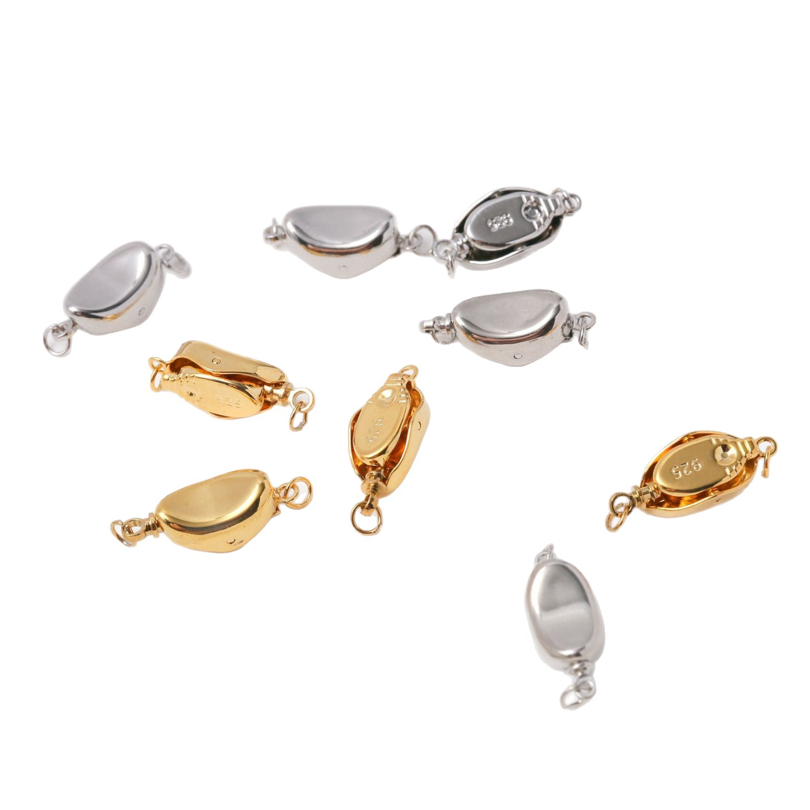 DIY jewelry accessories: 18k gold ingot clasp, necklace clasp, oval stick clasp, pearl necklace, bracelet connection clasp Item Picture