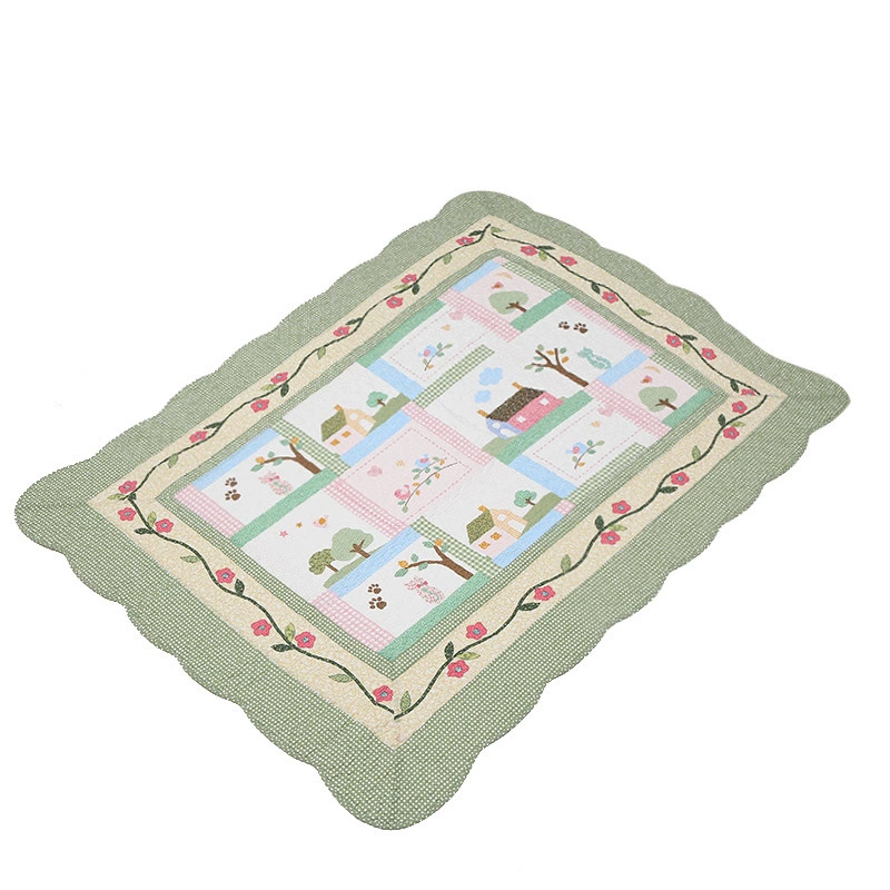 All-cotton quilted 200*230 bed cover, cotton-padded floor mat, pet crawling mat, machine washable carpet Specification image