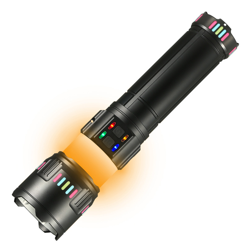 New cross-border product: High-power high-intensity long-range flashlight, white laser outdoor lamp, camping multi-functional portable flashlight Item Picture