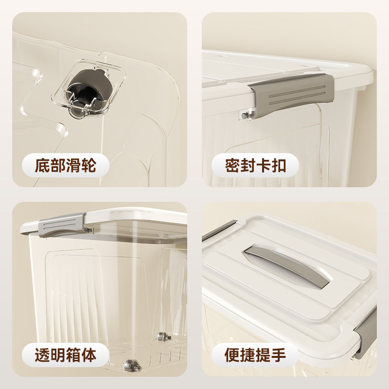 One-piece consignment transparent storage box, household clothes storage box, toy storage box, large-capacity storage and organization box Application Scenario