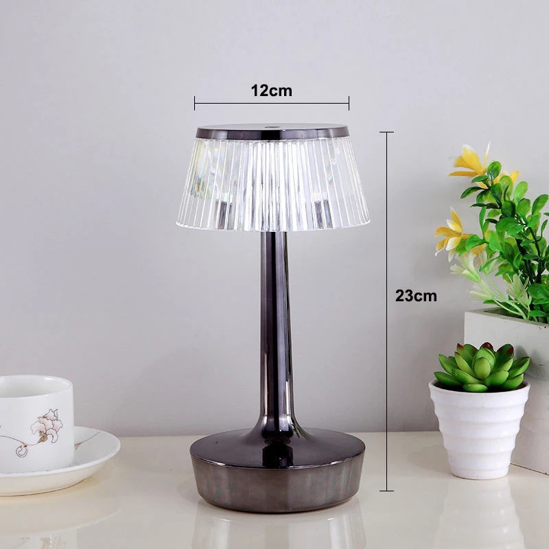 Mushroom desk Lamp, USB touch dining table, bar ambient light, bedroom bedside charging night light, three-color charging model details Picture