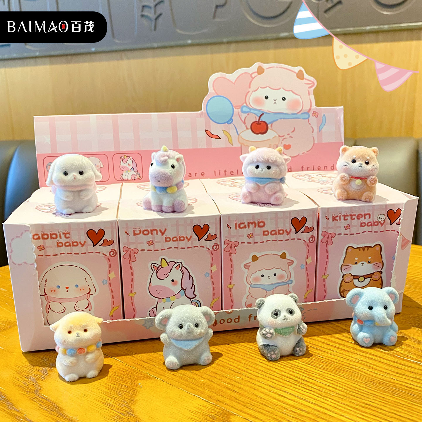 Baimao original cute pet resin small ornaments, cute and creative little nose gags, exquisite and cute sticky figurines, desktop decoration ornaments details Picture