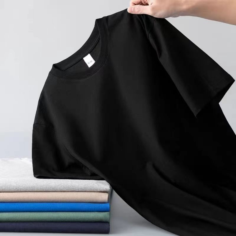 The 2024 new summer solid-color short-sleeved T-shirt is a classic and versatile innerwear for both men and women, featuring a slimming and form-fitting look Specification image