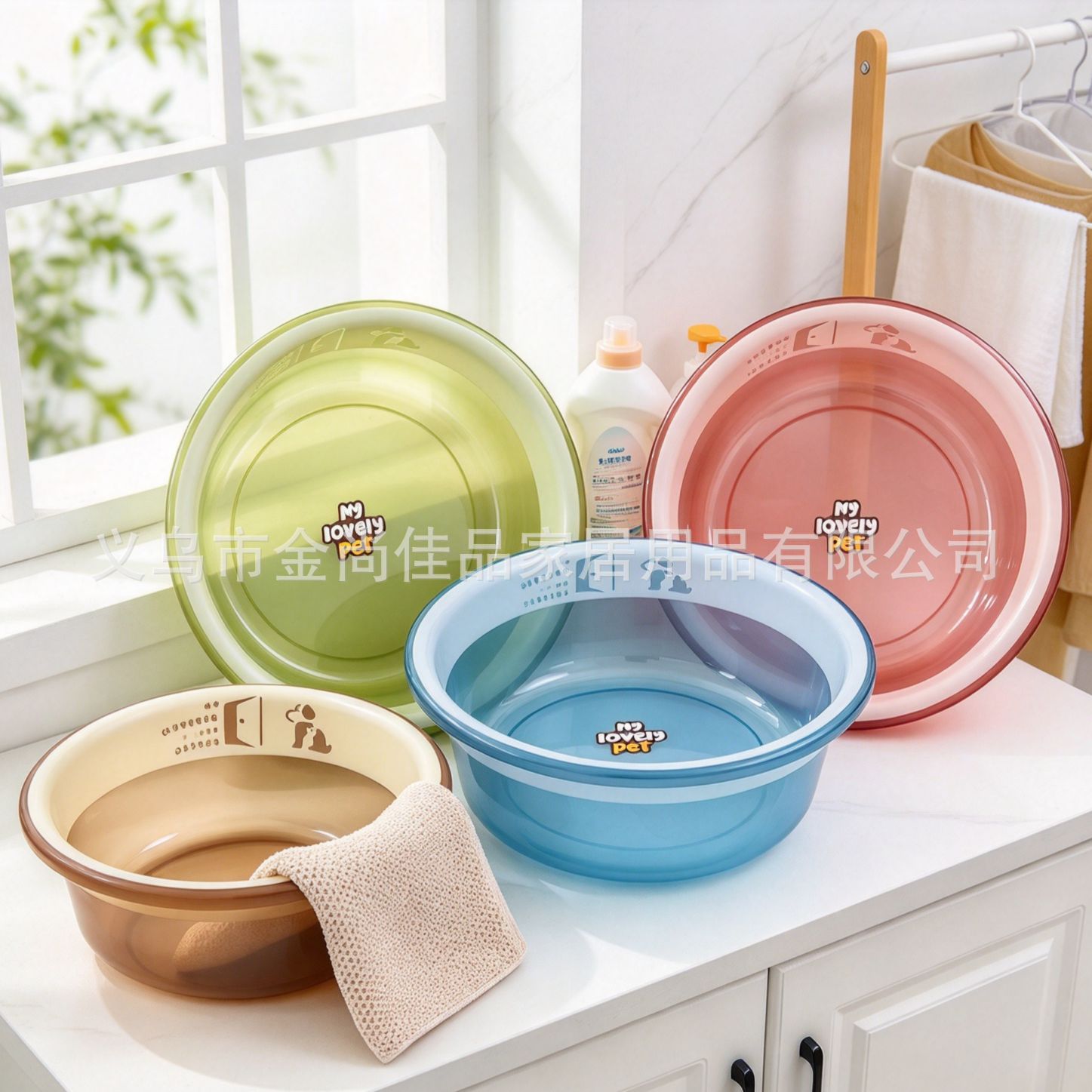 الحوض المغسل بالبلاستيك المنزلي، Washbasin، الذي يستخدم كميات كبيرة من الأواني Specification image