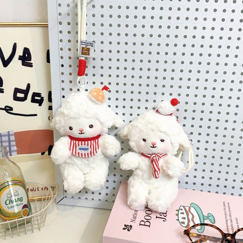 Wholesale of Xiangdun Dun Baked Lamb Palm-sized Treasures, Chef's Hat figurines, Bib bags, cake, plush sheep pendants, event gifts details Picture