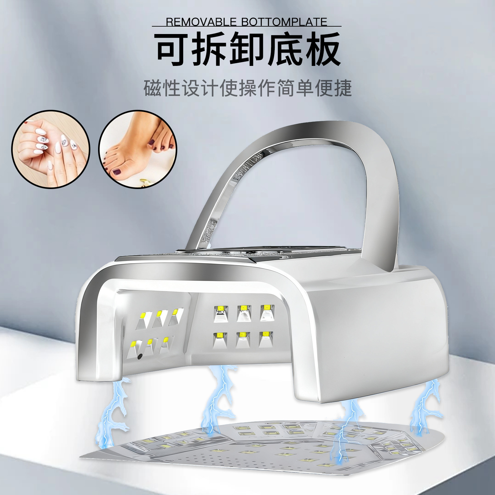 The new SUN A2 LED nail baking light therapy machine with 328W high power is a cross-border bestseller specially designed for nail salons details Picture