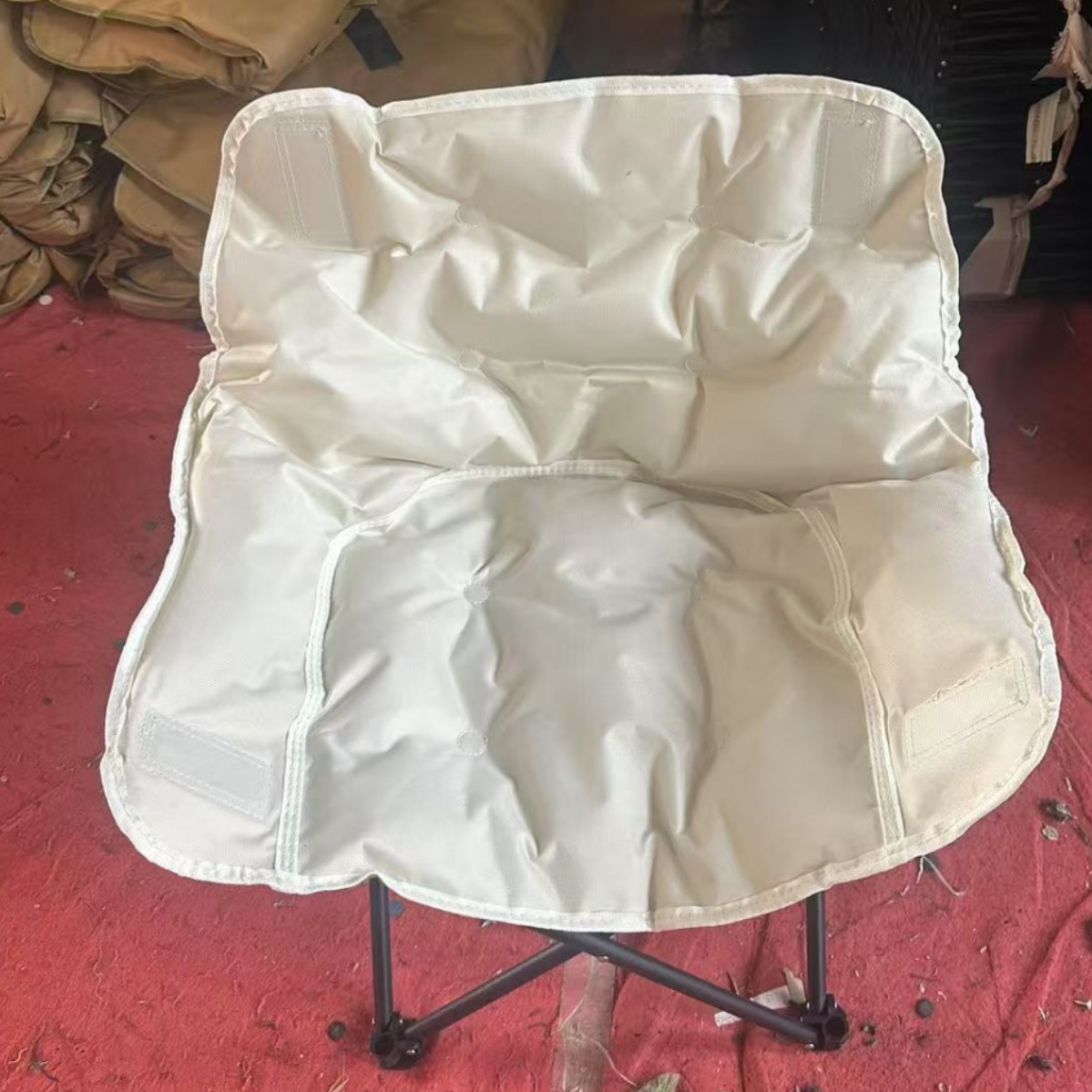 户外低背月亮椅子加棉沙发椅折叠椅便携折叠椅露营椅午休懒人椅详情图2