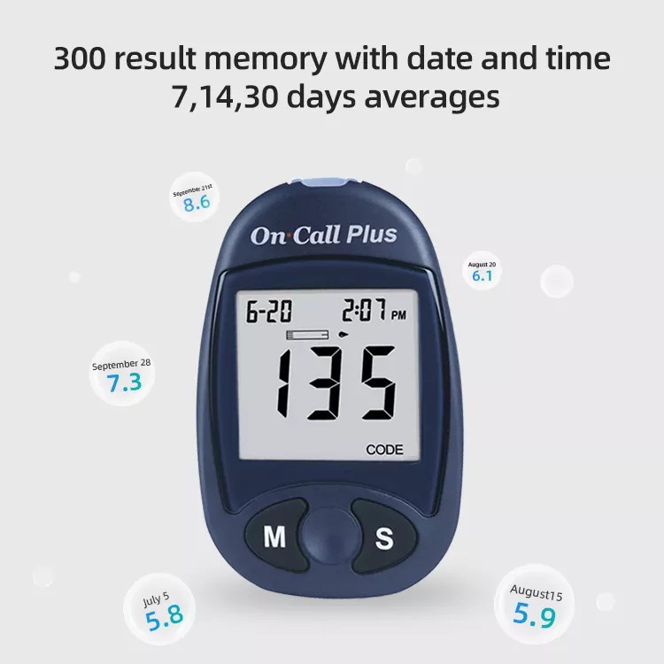Cross-border exclusive OnCallPlus blood glucose meter, English packaging, home glucose machine, intelligent blood glucose tester details Picture