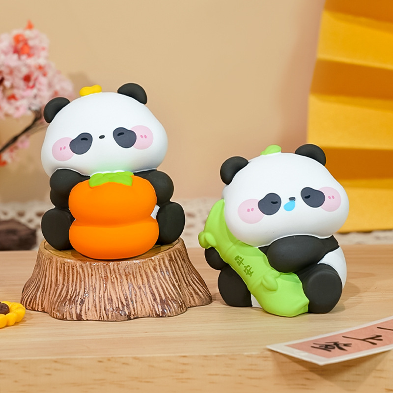Wish to give your girlfriend a creative birthday gift with a red panda blind box, trendy tabletop, cute ornaments, and workstation decorations details Picture