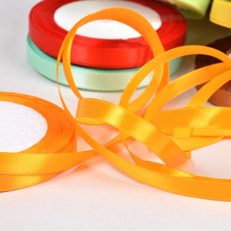 厂家直销1CM厘米宽涤纶色丁缎带婚庆蝴蝶结礼品包装丝带批发织带产品图