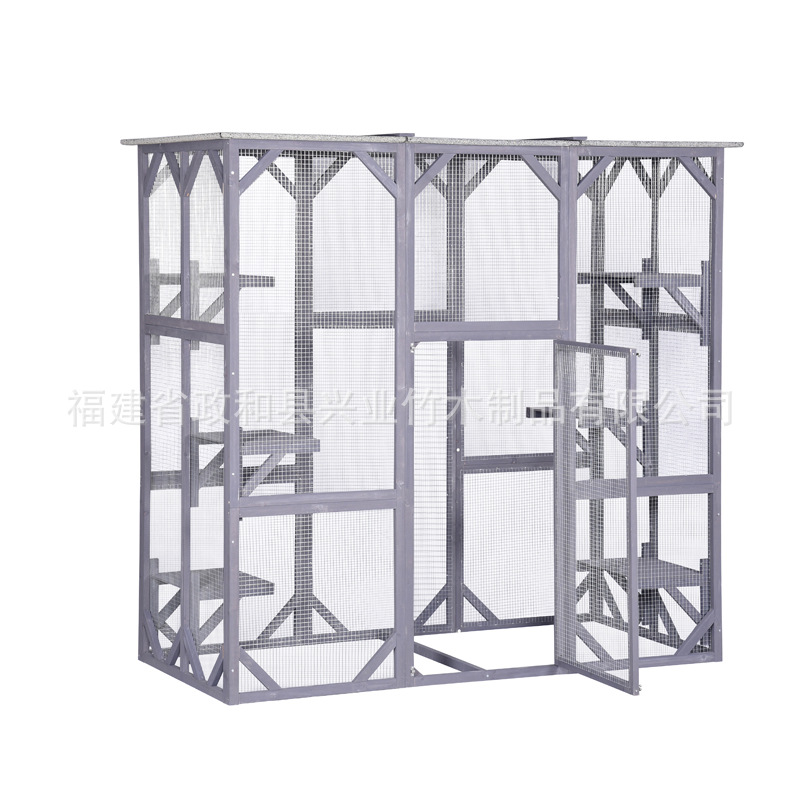 Luxurious cat house, wooden cat cage, large solid wood cat house, super spacious cat villa, household cat house, cat bed Specification image