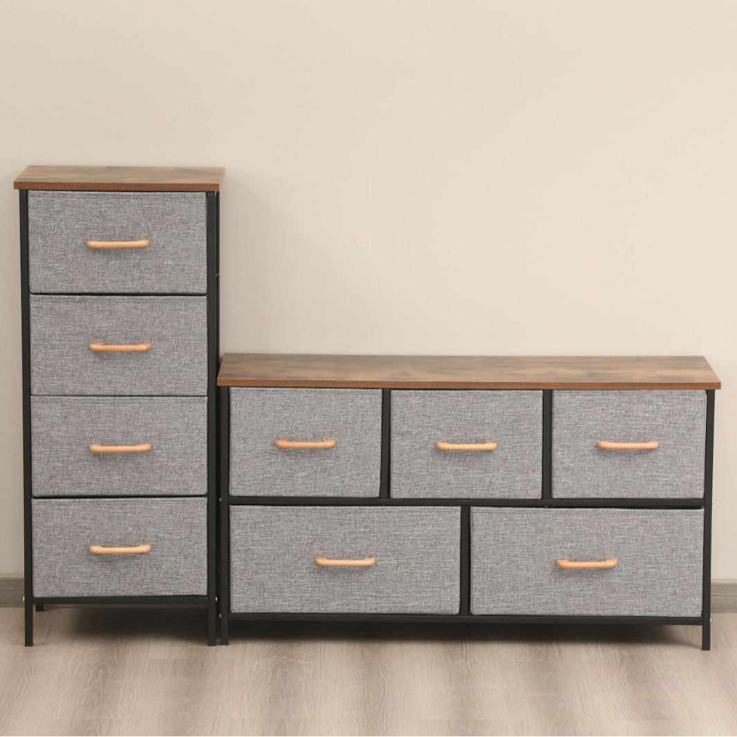 Modern fabric drawer-type storage cabinet, multi-layer assembly, home bedroom storage cabinet, living room miscellaneous cabinet