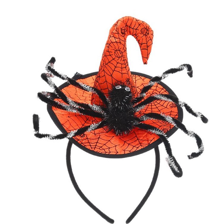 New Halloween Witch hat headband, funny spider headband, personalized children's holiday party hair accessories, direct supply from the manufacturer Item Picture