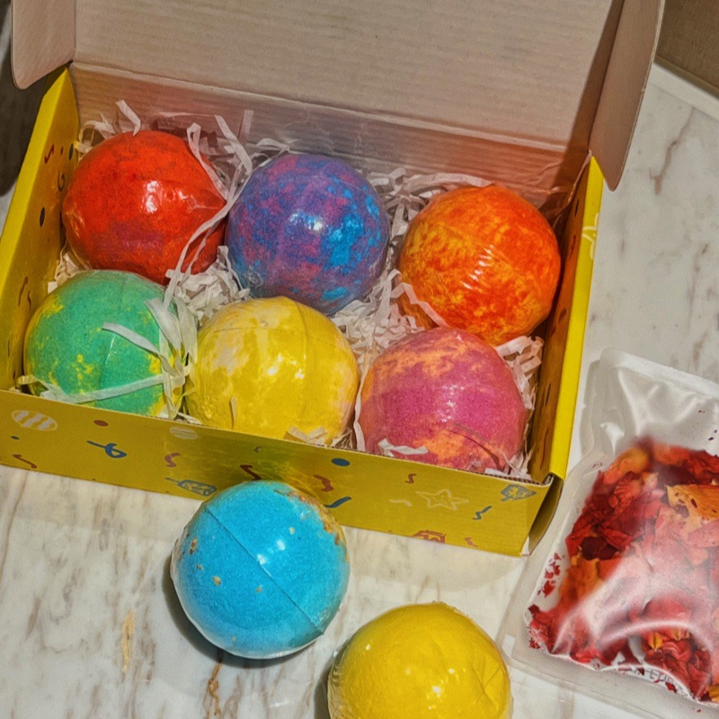 Cross-border bath balls, toy bath salt balls, large bubble balls, baby bath salt, bath balls, bubble bath gift box wholesale details Picture