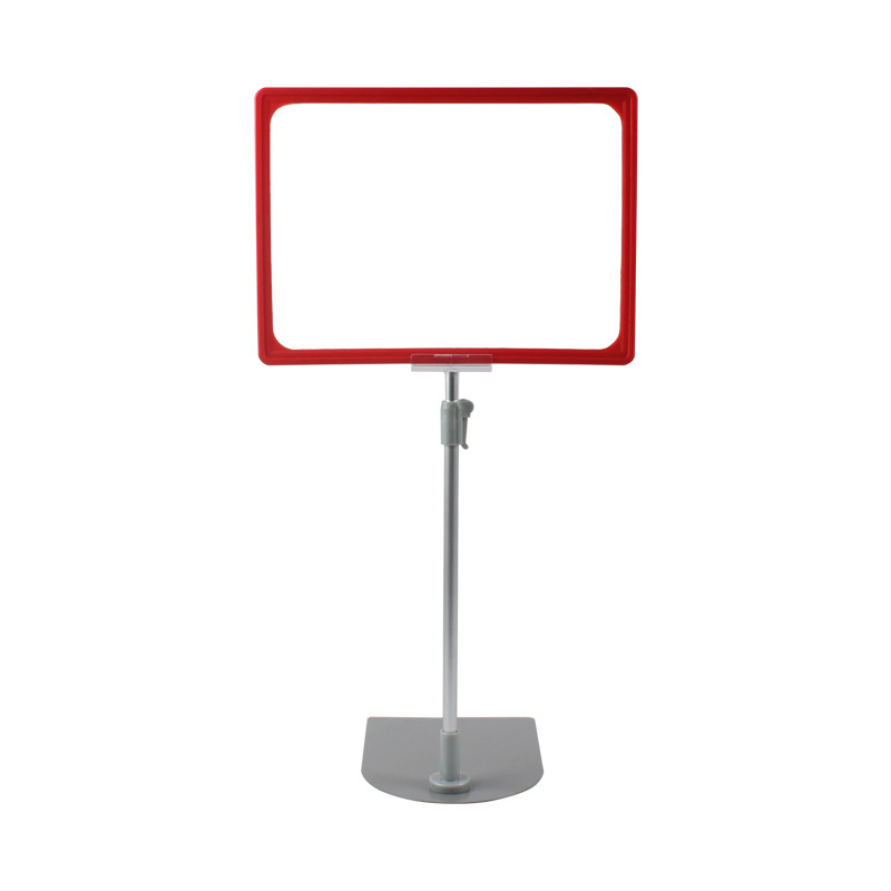 A4 desktop poster frame, pop supermarket counter price tag, price tag frame, promotion frame, workshop sign display board, store counter vertical sign bracket, fresh goods price prompt frame, factory workshop notice card support Item Picture