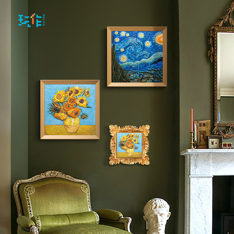 diy Three-dimensional relief digital oil painting, hand-painted acrylic decorative painting, three-dimensional relief painting set wholesale, large Van Gogh Starry Sky manufacturer Application Scenario