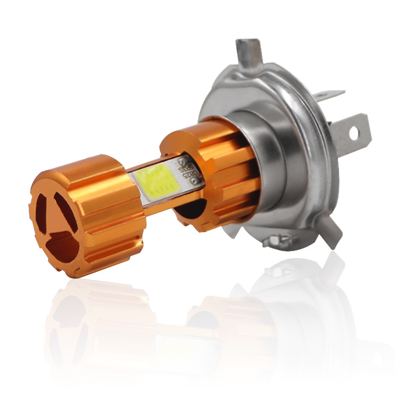 Factory direct sales of motorcycle LED headlights H6 three-sided high-power COB headlights BA20D large bulbs details Picture