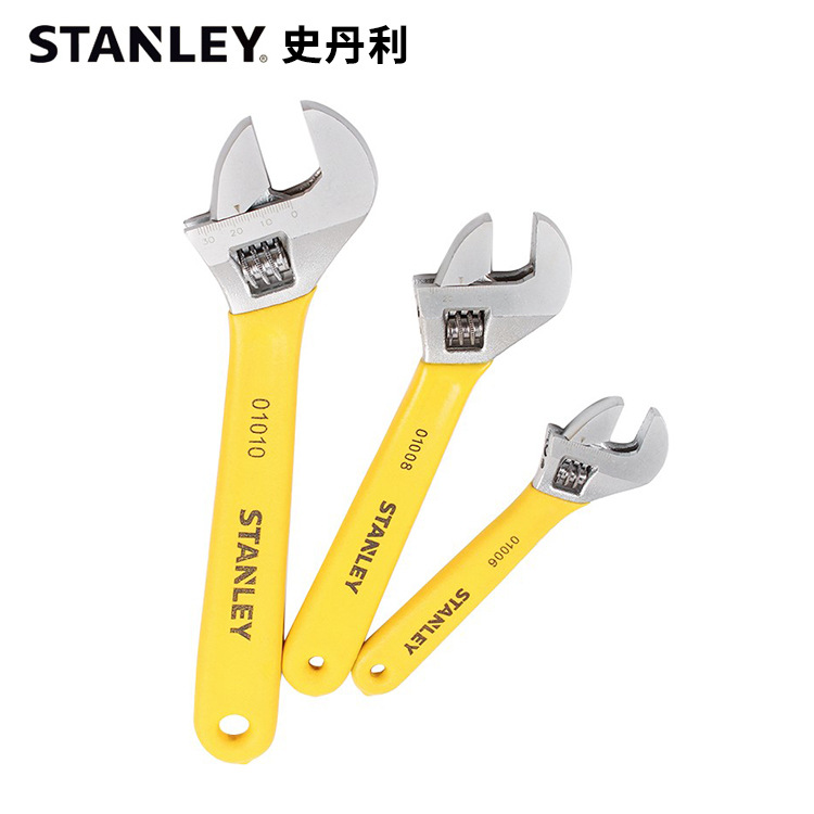 Stanley B series adjustable wrench, plastic-coated handle large opening wrench, multi-functional flexible adjustable head wrench details Picture