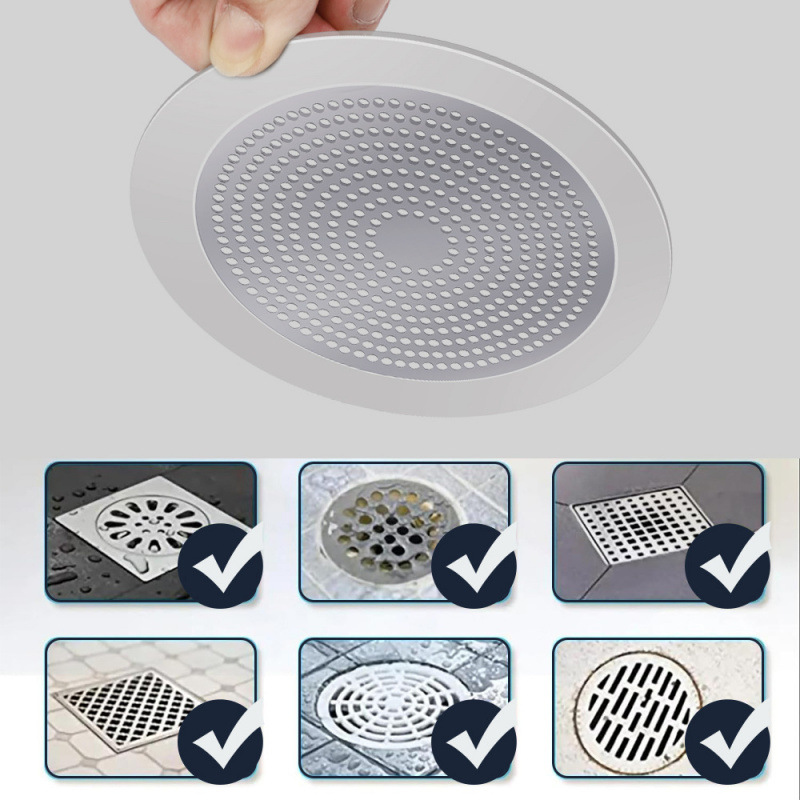 Haidi Simple Floor Drain, Anti-Odor Round Cover Plate For Sewers, Stainless Steel Silicone, Bathroom Filter Screen Cover Plate Wholesale Specification drawing