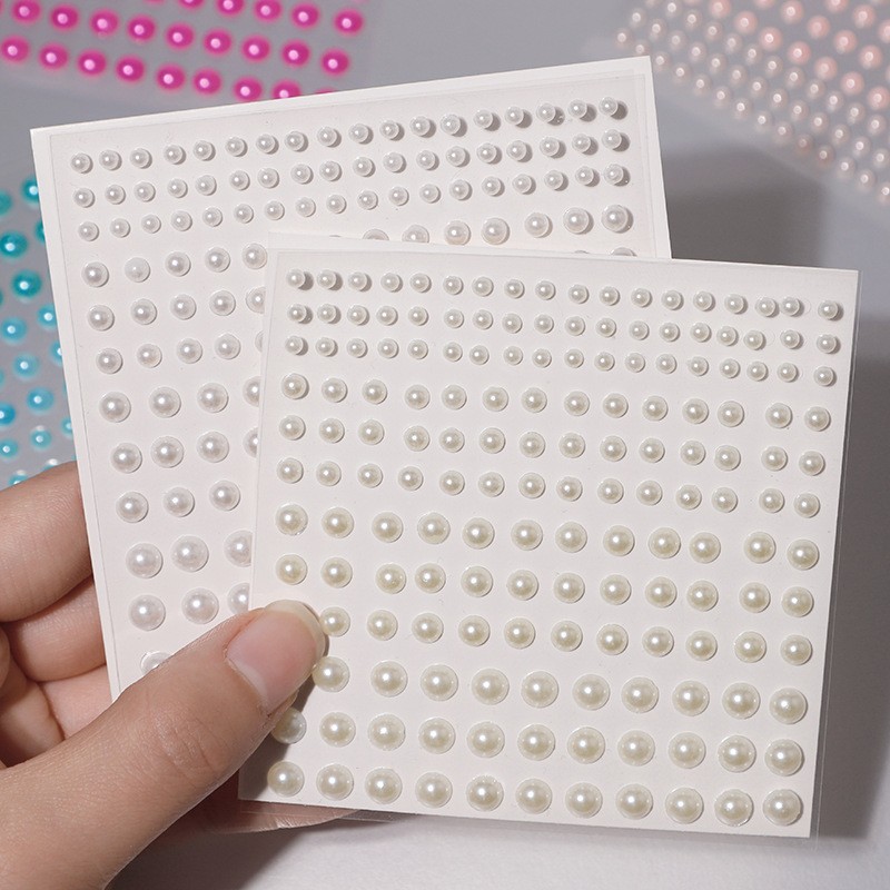 In stock: 34568 pearl stickers, diamond stickers, fake nose studs, lip studs, performance-shaped diamond stickers, facial nail art accessories details Picture