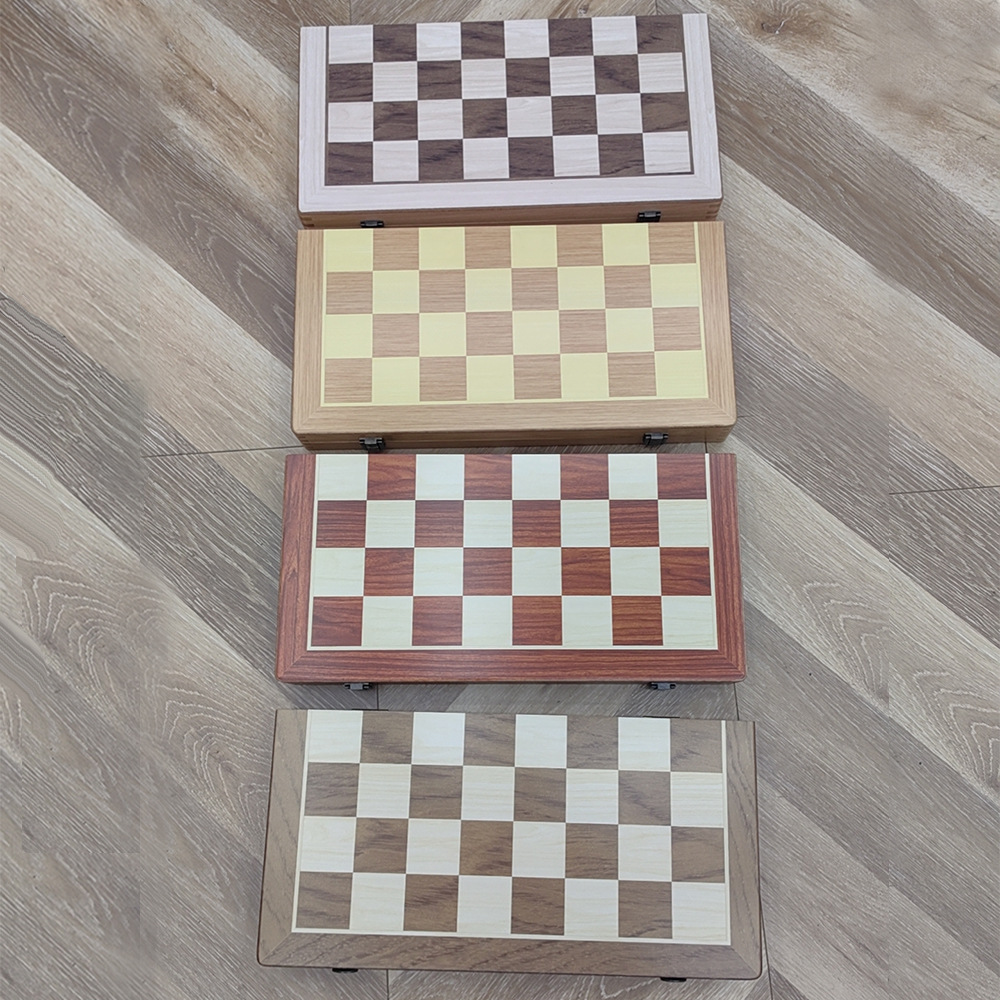 Non-magnetic two-in-one chess checkers wooden board game toys with double back, professional grade board game toys manufacturer for export Application Scenario