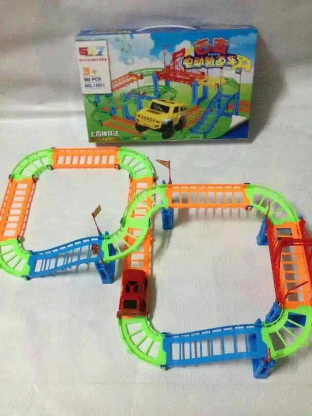 Wholesale of children's toys for the new line rail in Toma City, featuring multi-layer assembly of electric high-speed rail vehicles Specification image