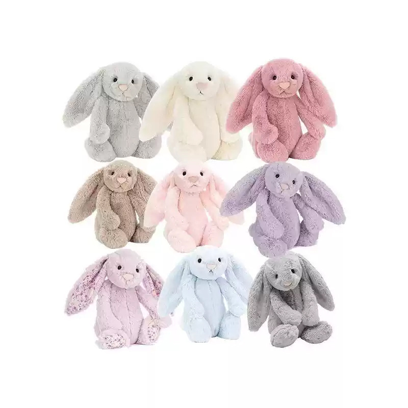 Shy Bonnie Rabbit, cherry blossom, berry, long-eared rabbit, internet-famous soft plush toy, companion and soothing doll details Picture