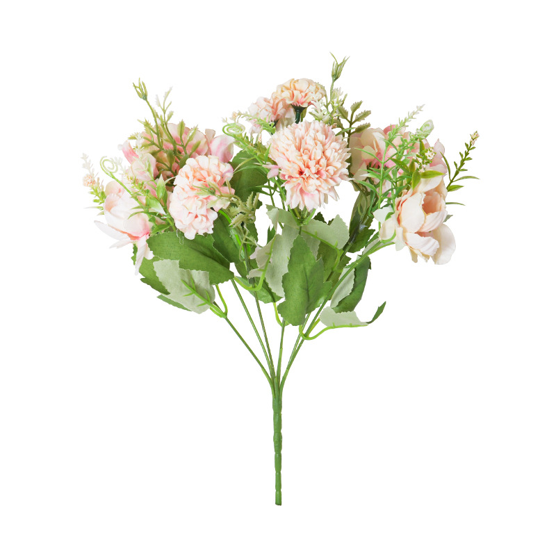 北欧ins仿真玫瑰牡丹手捧花束 婚礼摄影道具花艺家居装饰仿真花详情图5