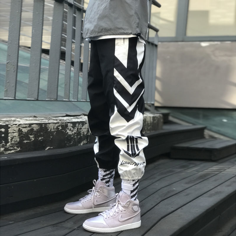 Youth sports 9-inch pants, men's Korean style trendy loose Harem pants, men's new student tight-fitting casual pants