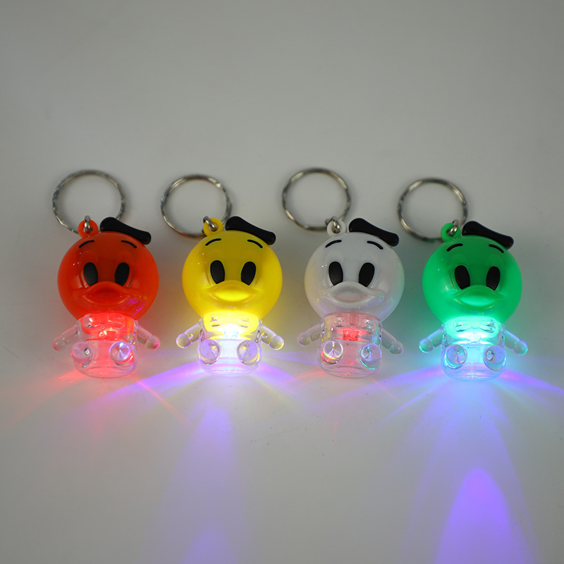 Children's creative keychains, duck lamps, LED gifts, night lights, street toys, night market bestsellers, factory direct sales