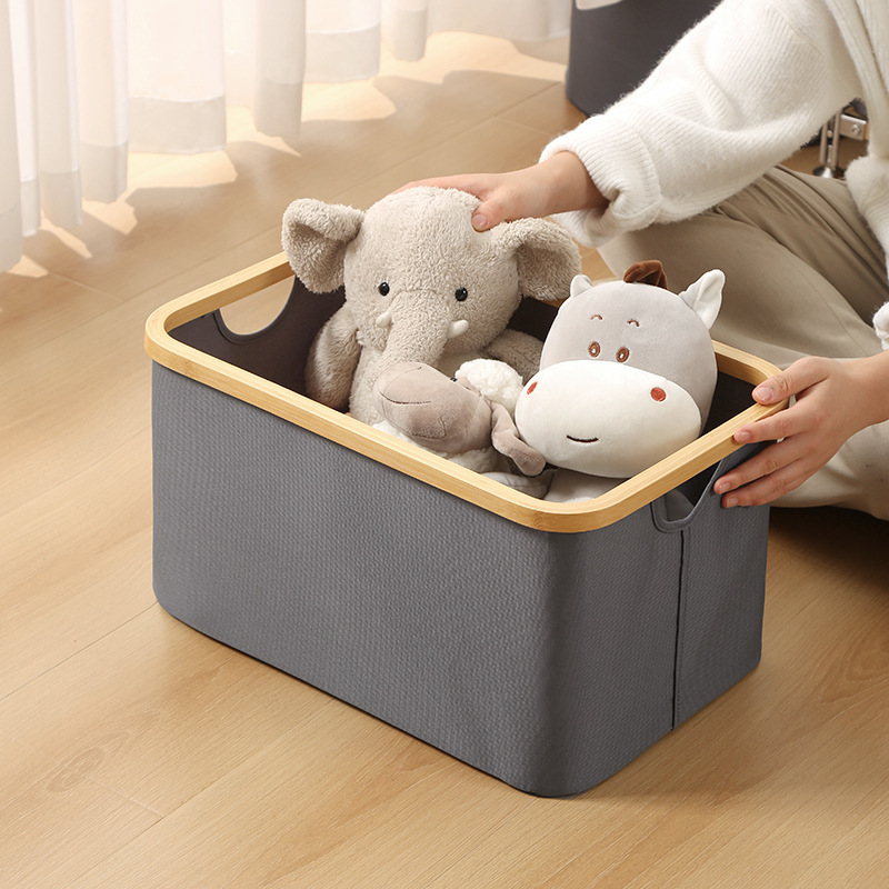 Bamboo-Framed Oxford Fabric Waterproof Storage Bag, Foldable Large-Sized Dirty Clothes Basket, Available In Multiple Sizes, Customization Supported Application Scenario