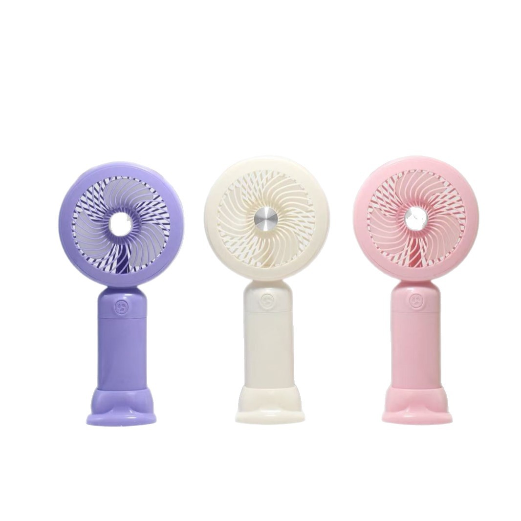 HX06-6 de tres etapas viento oso oreja de mano pequeño ventilador con base soporte de teléfono USB carga de verano estudiante disperso Item Picture