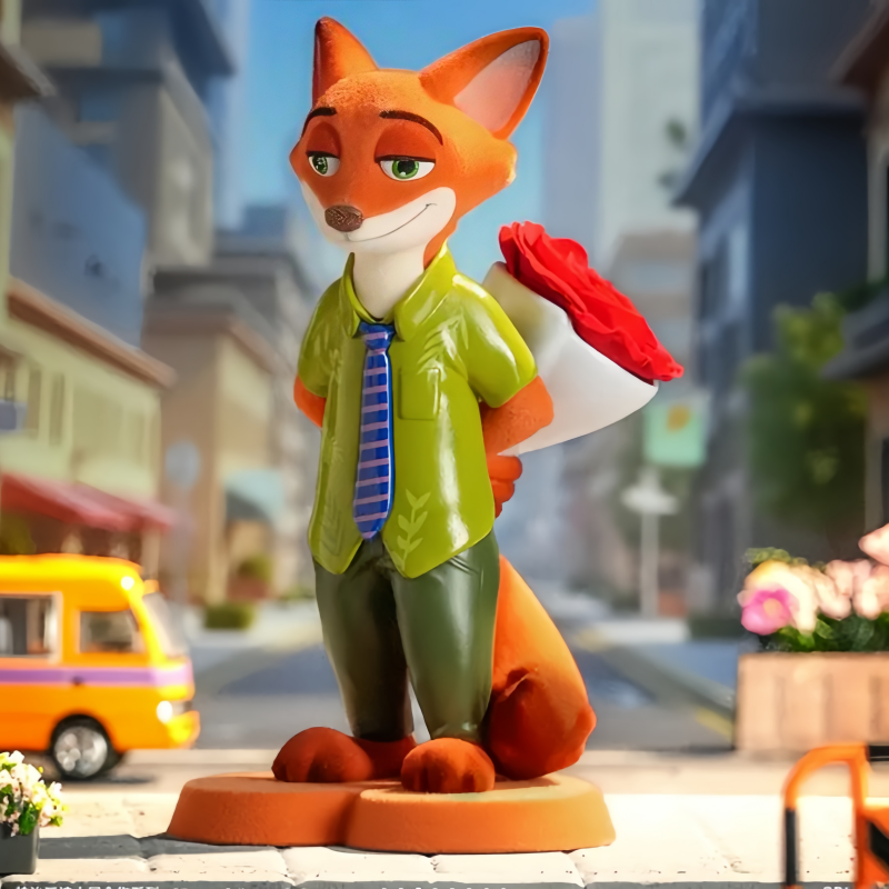 跨境热销盲盒 迪士尼疯狂动物城 花花动物城系列手办摆件情侣礼物