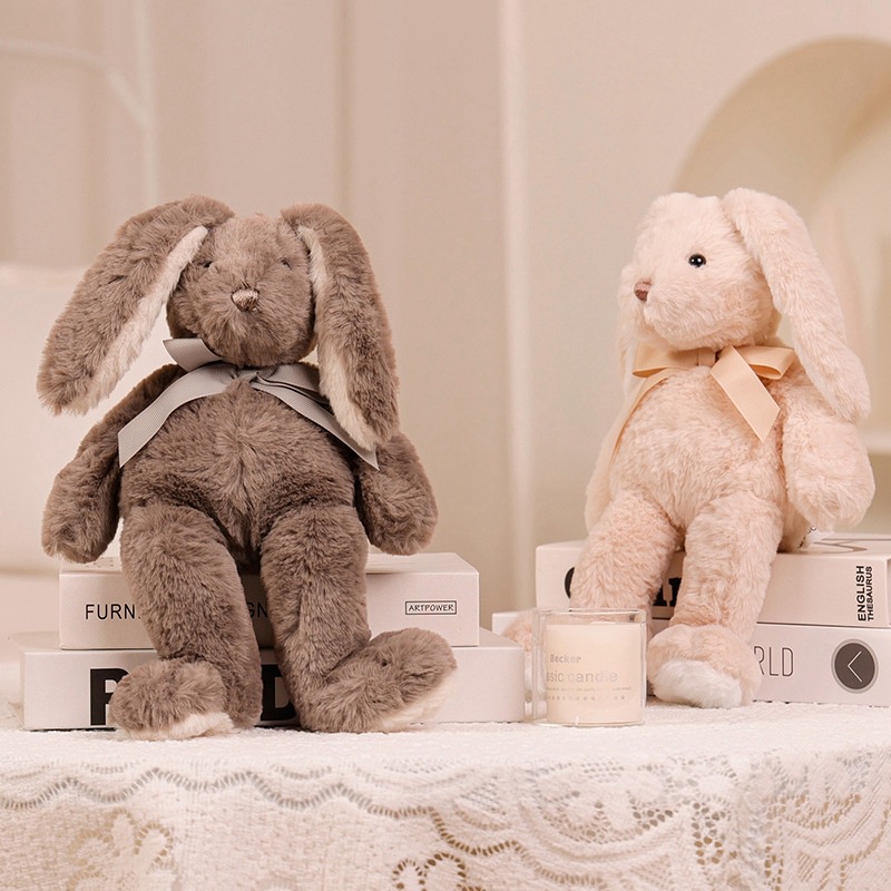 Ear-hanging rabbit doll, sleeping rabbit doll, long-eared plush toy, cute girl sleeping pillow, birthday gift details Picture