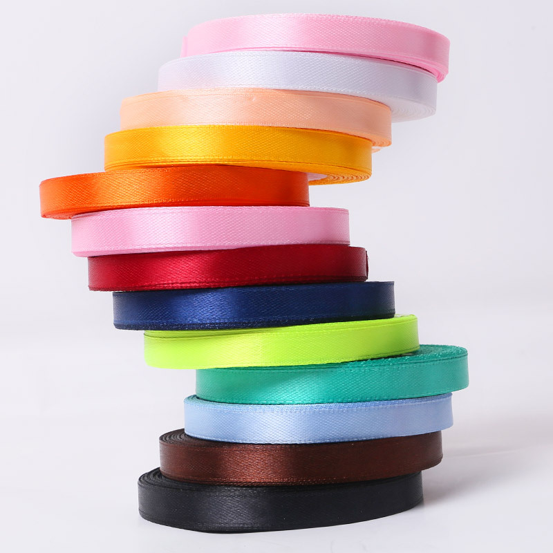 1cm丝带缎带礼盒包装装饰带色丁织带蝴蝶结绸缎彩带批发跨境专供细节图