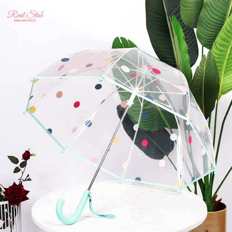 RST factory wholesale anti-pinch umbrellas, colorful polka dot cute cartoon children's rain protection products, logo available