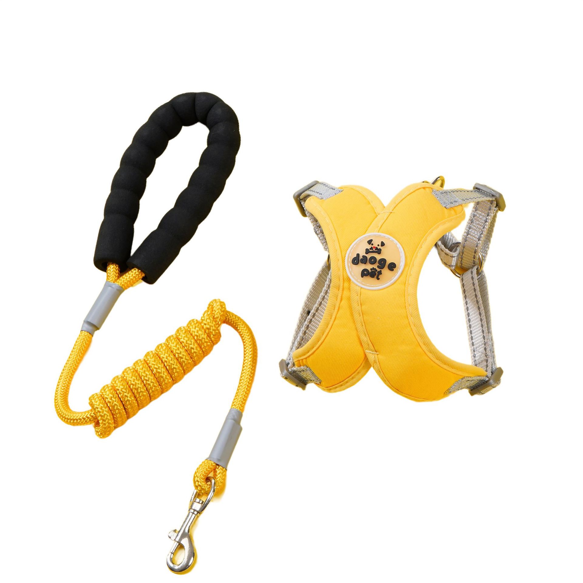 Rongka Pet Cross-border Pet retractable Leash X-shaped chest and back Dog leash Schnauzer Bichon Bear Dog Walking chest and back Dog supplies Item Picture