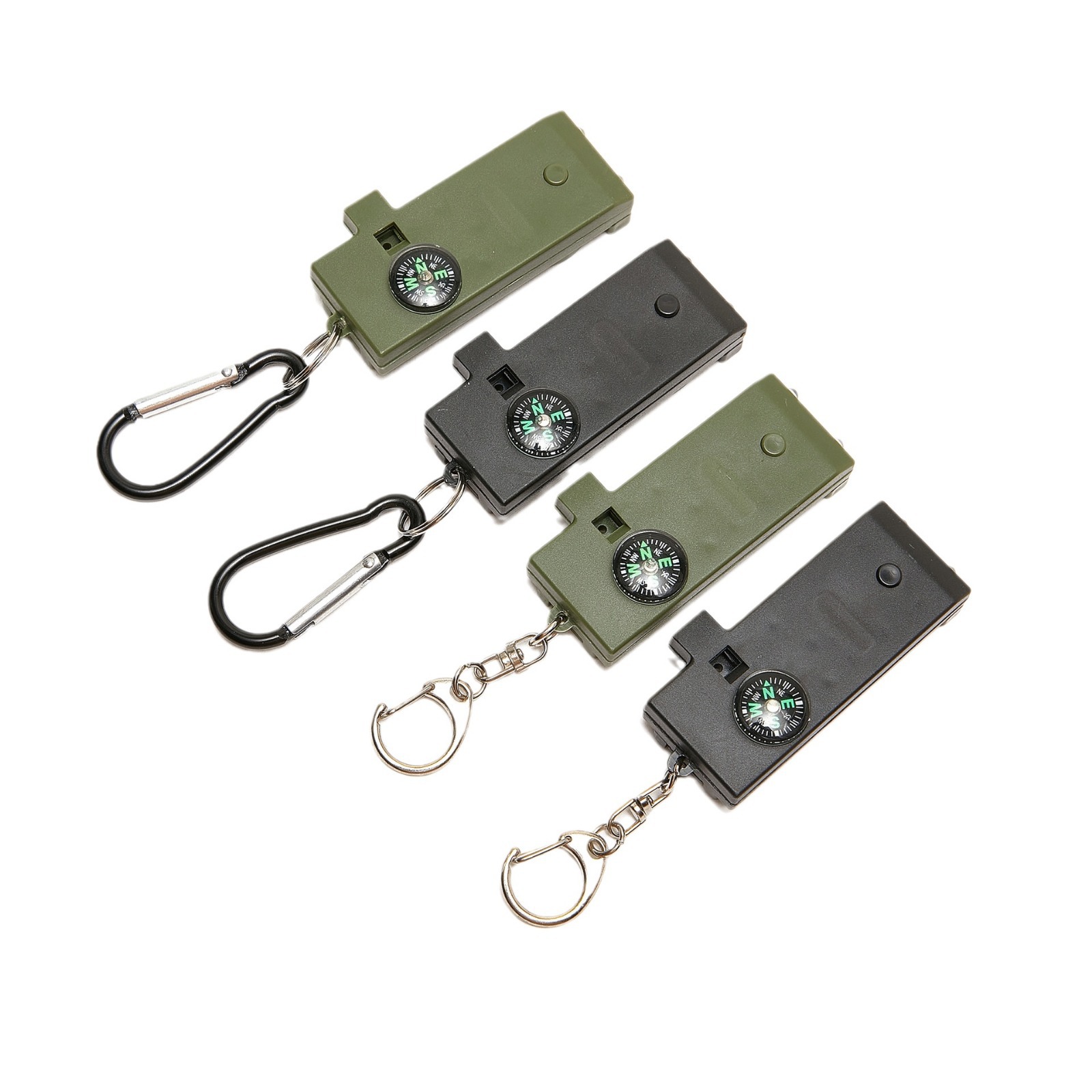 Outdoor five-in-one multi-functional whistle, survival whistle, rescue whistle with LED light, telescope, compass, 5-in-1 Item Picture