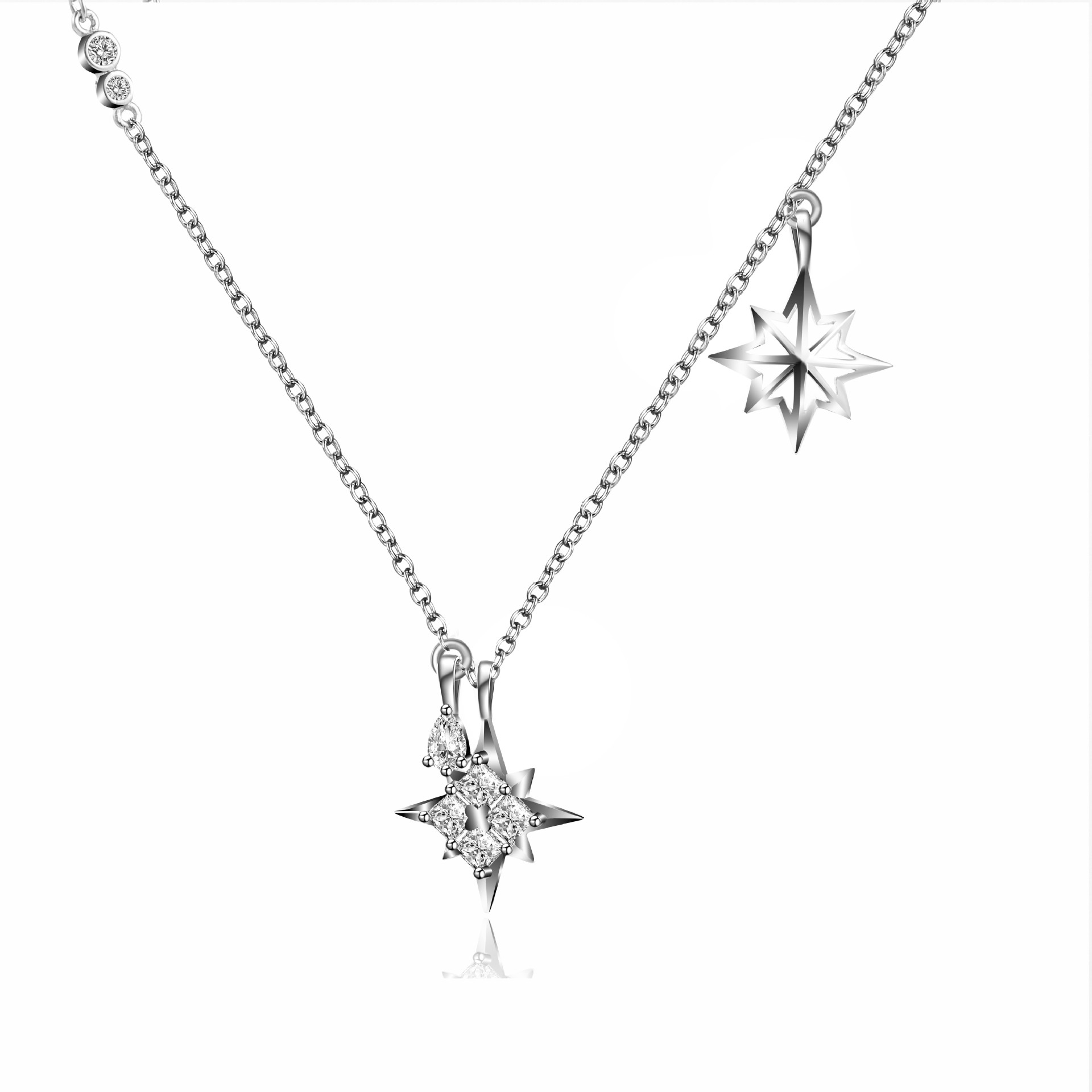 Zhuoheng Has Carefully Selected A New Best-Selling 925 All-Silver Star Pendant Accessory, Which Is Exquisite And Unique, And Exudes A High-End, Niche Women's Sweater Necklace Application Scenario